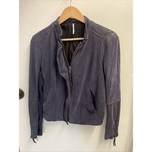 Free People Cool & Clean Moto Jacket Boho Motorcycle Jacket Size 10